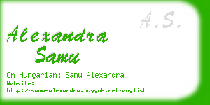 alexandra samu business card